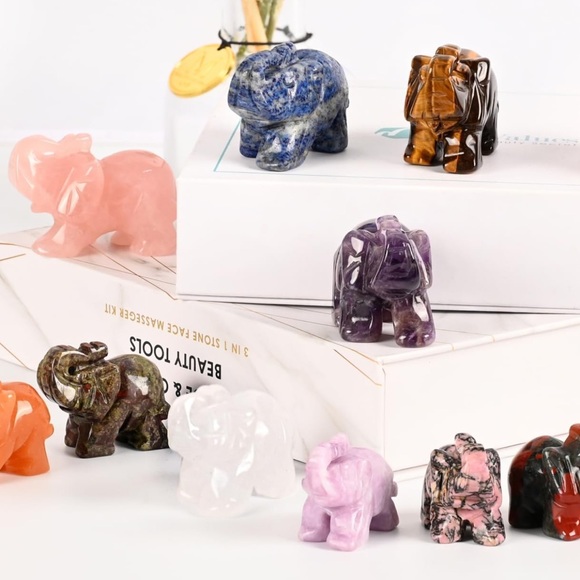 🆕New Citrine Crystal Gemstone Elephant Figurine 1.5” - Picture 5 of 5